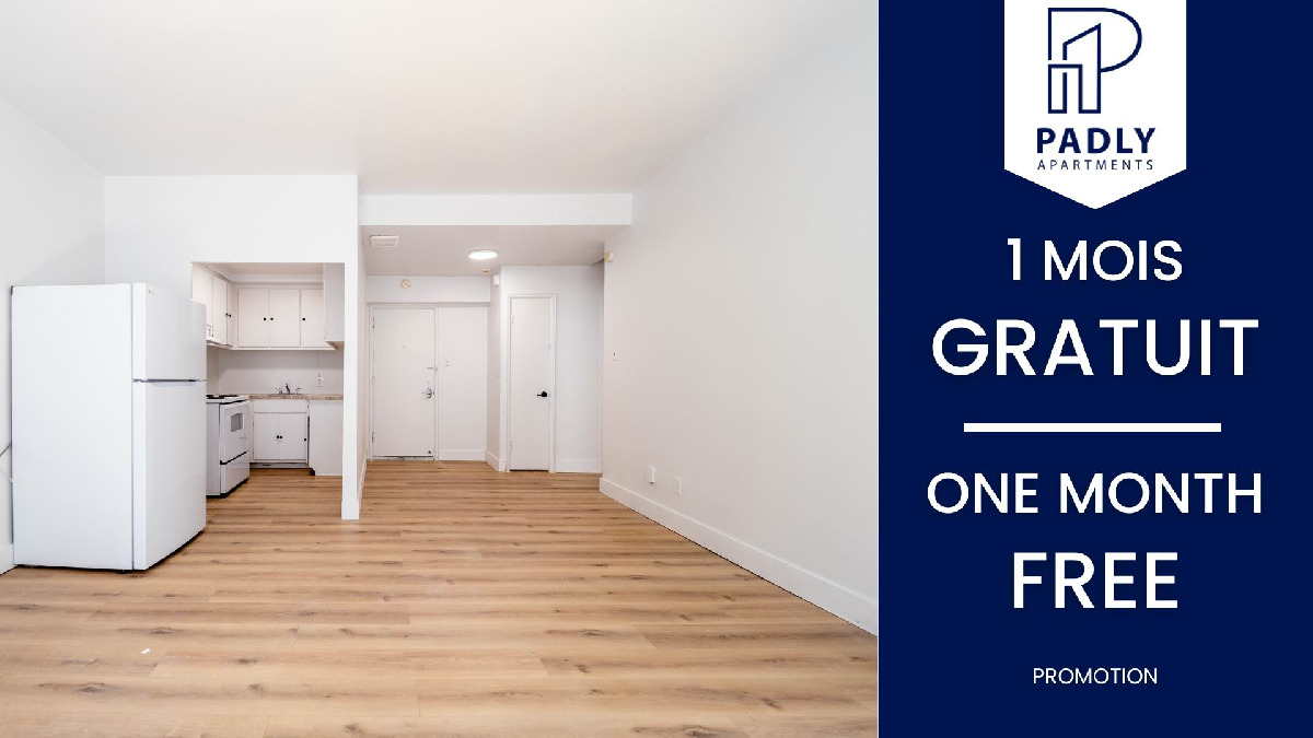 1 MOIS GRATUIT - 3 1/2 et 4 1/2 Côte-des-Neiges Frigo, poêle (01) 1 MOIS GRATUIT - 3 1/2 et 4 1/2 Côte-des-Neiges Frigo, poêle