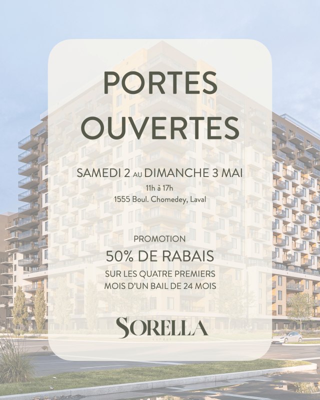 Sorella - Condo neuf et raffiné à louer 55+ Laval (01) Sorella - Condo neuf et raffiné à louer 55+ Laval